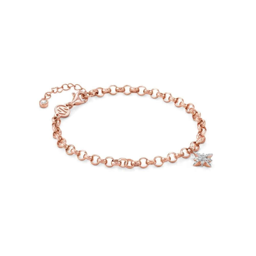 Sweetrock Romance Rose Gold Plated Wind Rose CZ Bracelet