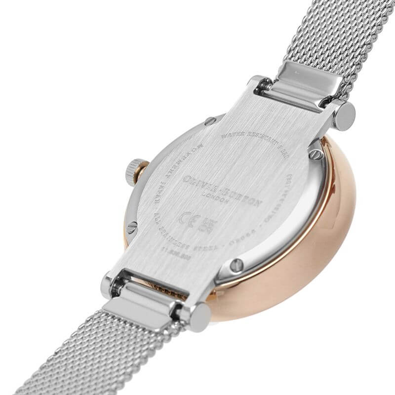 Belgrave Tbar White & Two Tone Mesh Watch