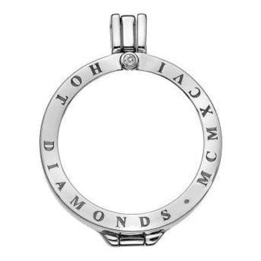Ladies 25mm Logo Silver Coin Keeper