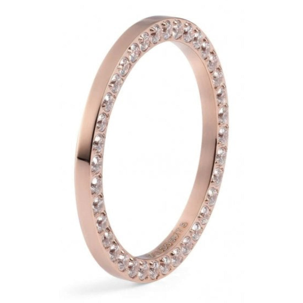 RI SIENA (RG/P) Crystal Spacer Rose Gold Plated Ring