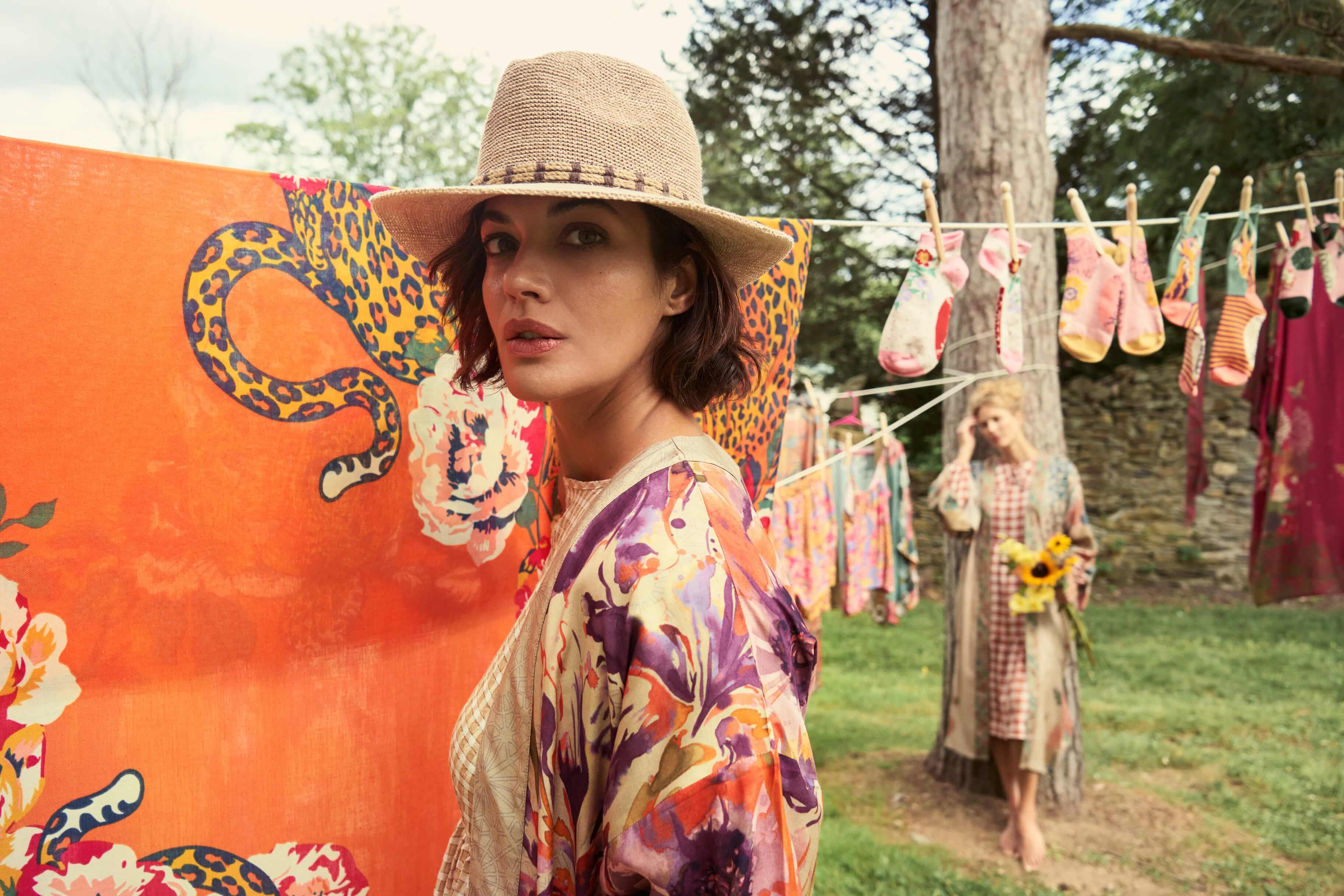 Natalie Hat Natural with Rope Band