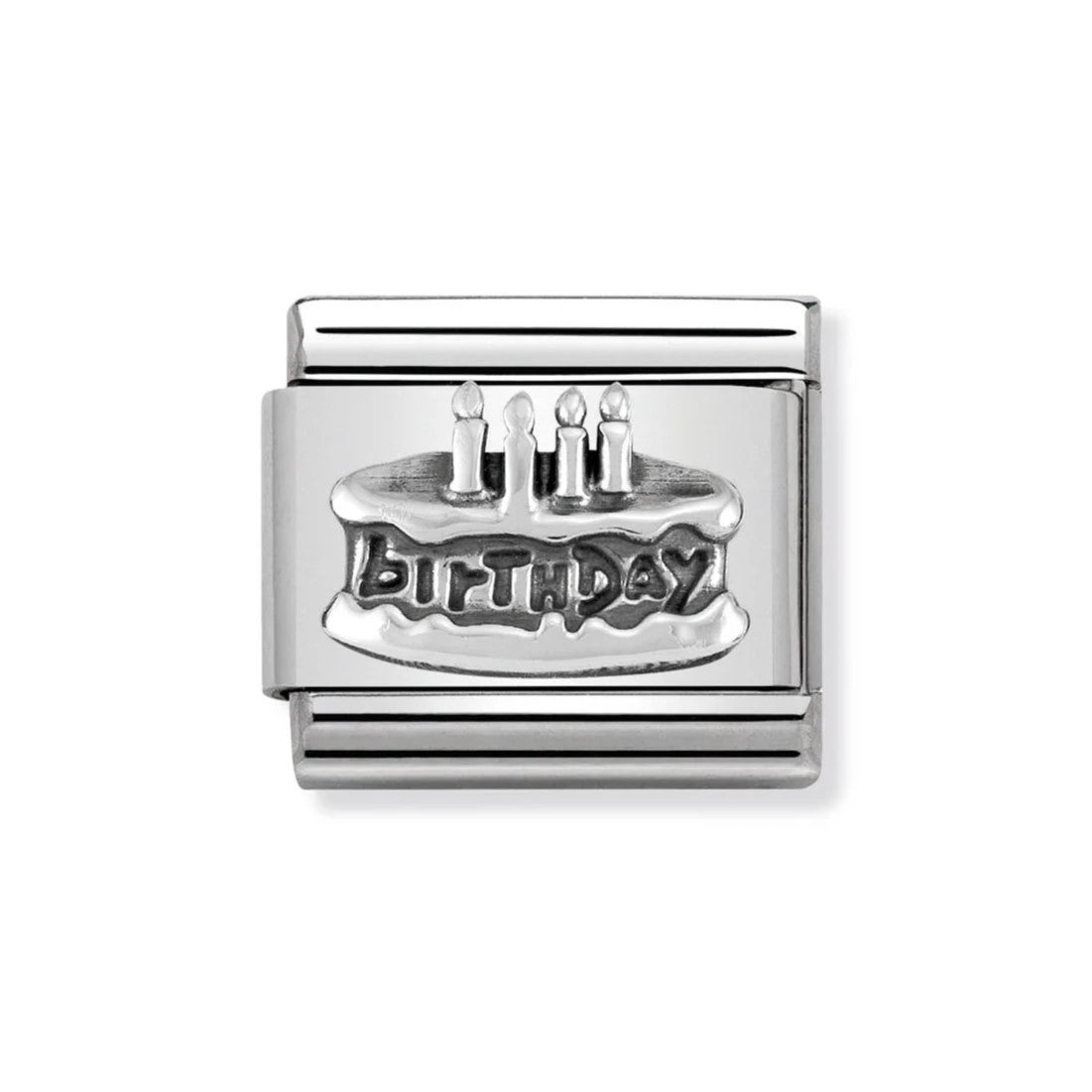 Composable Classic Birthday Cake Stainless Steel Charm