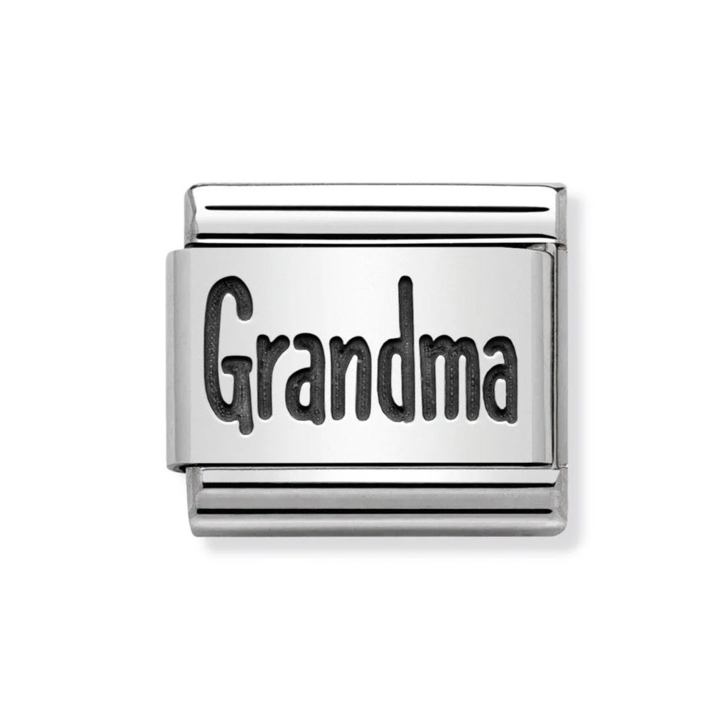 Classic Grandma In Stainless Steel & Silver 925 Charm