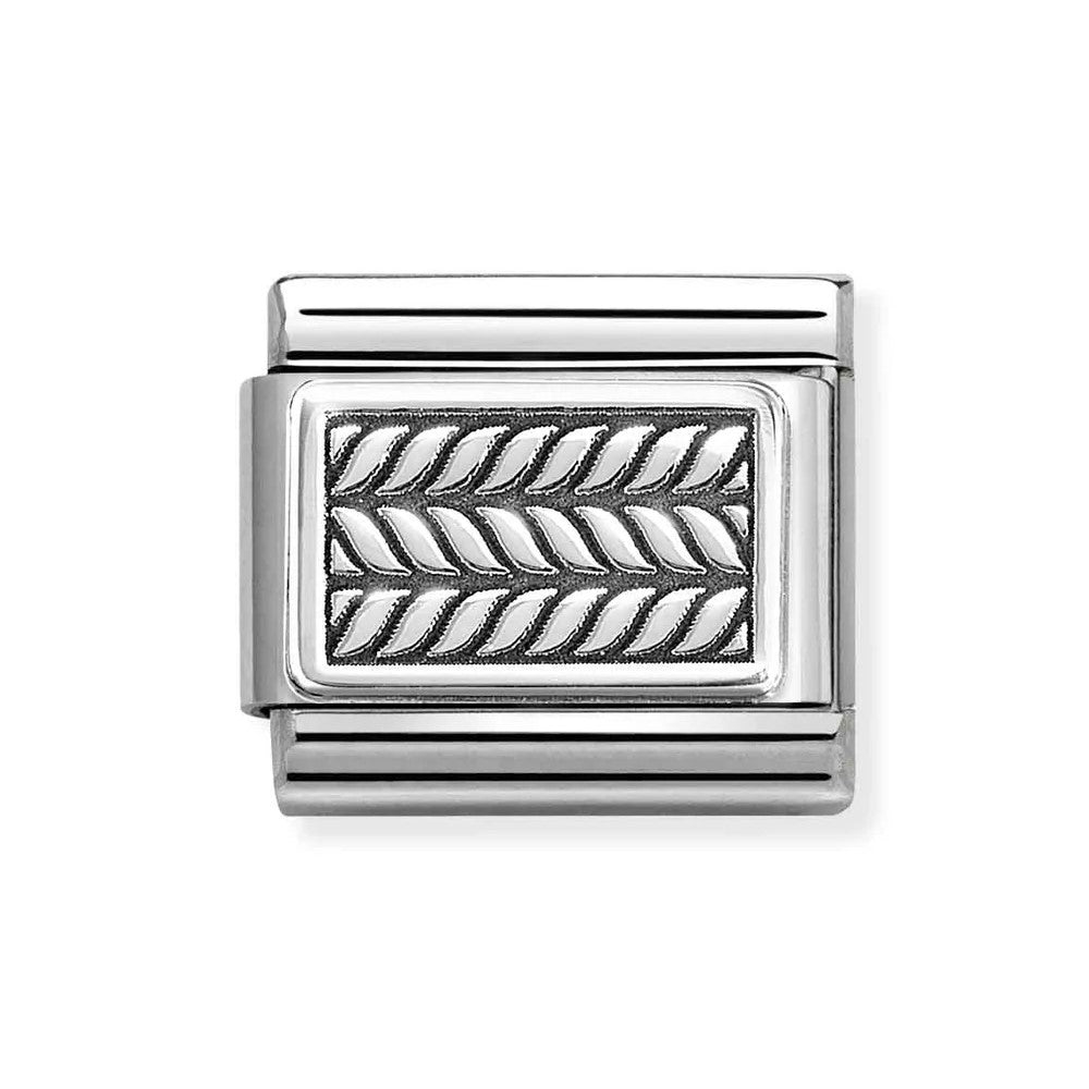 Composable Classic Link With Chains In 925 Oxidized Silver