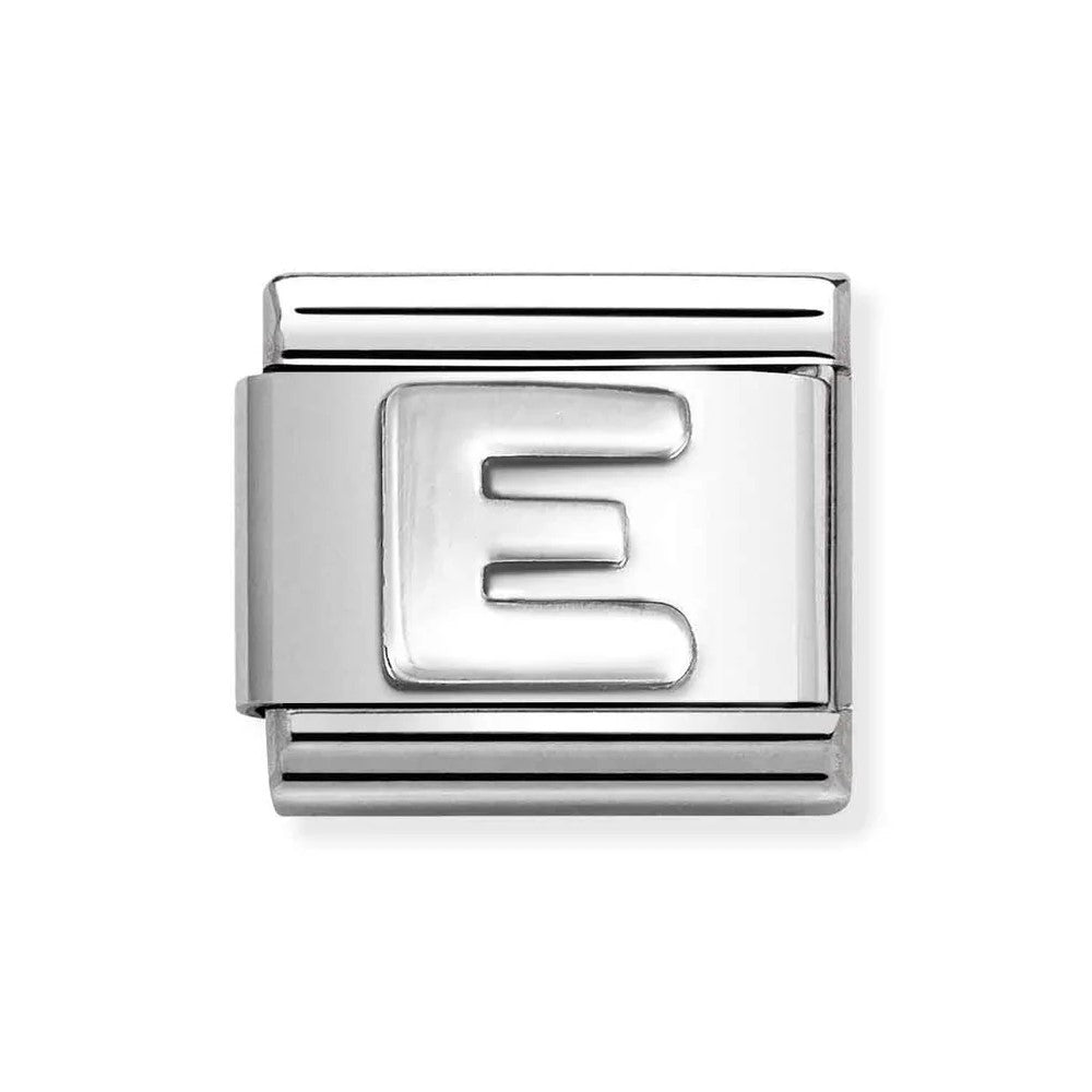 Composable Classic Link Letter E In 925 Silver