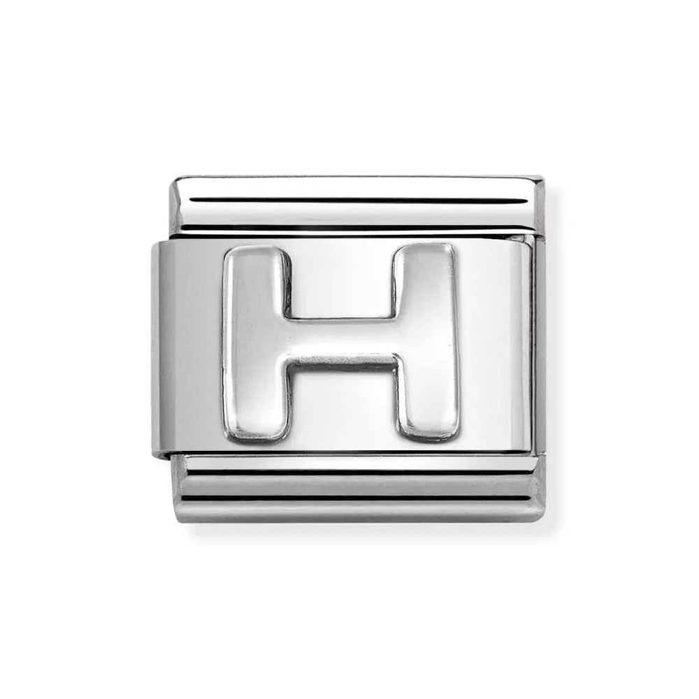 Composable Classic Link Letter H In 925 Silver