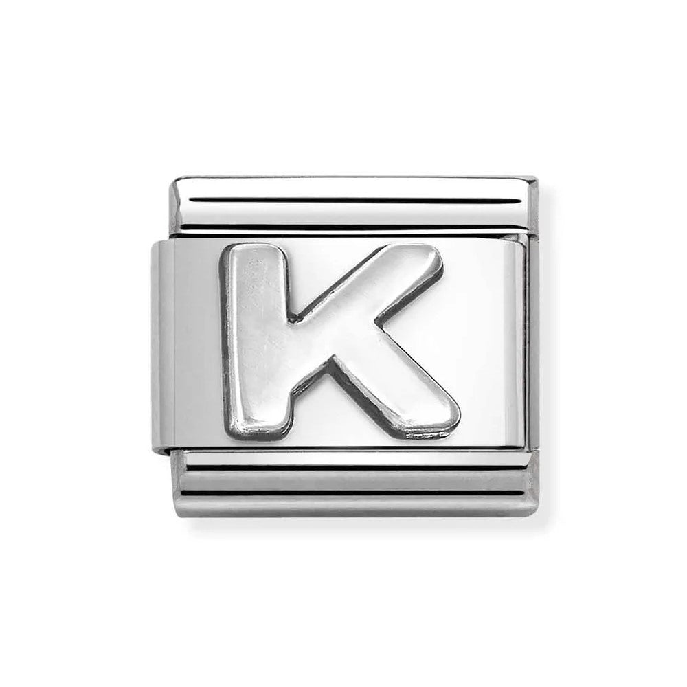 Composable Classic Link Letter K In 925 Silver