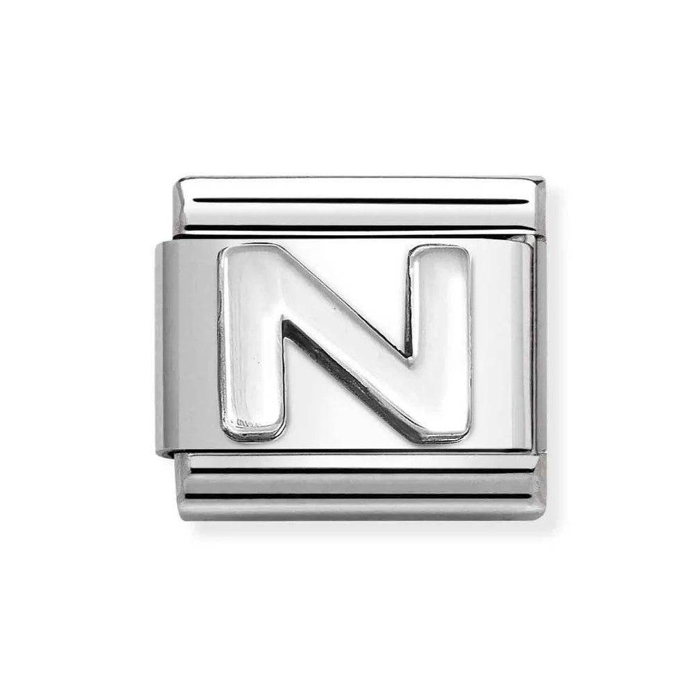 Composable Classic Link Letter N In 925 Silver