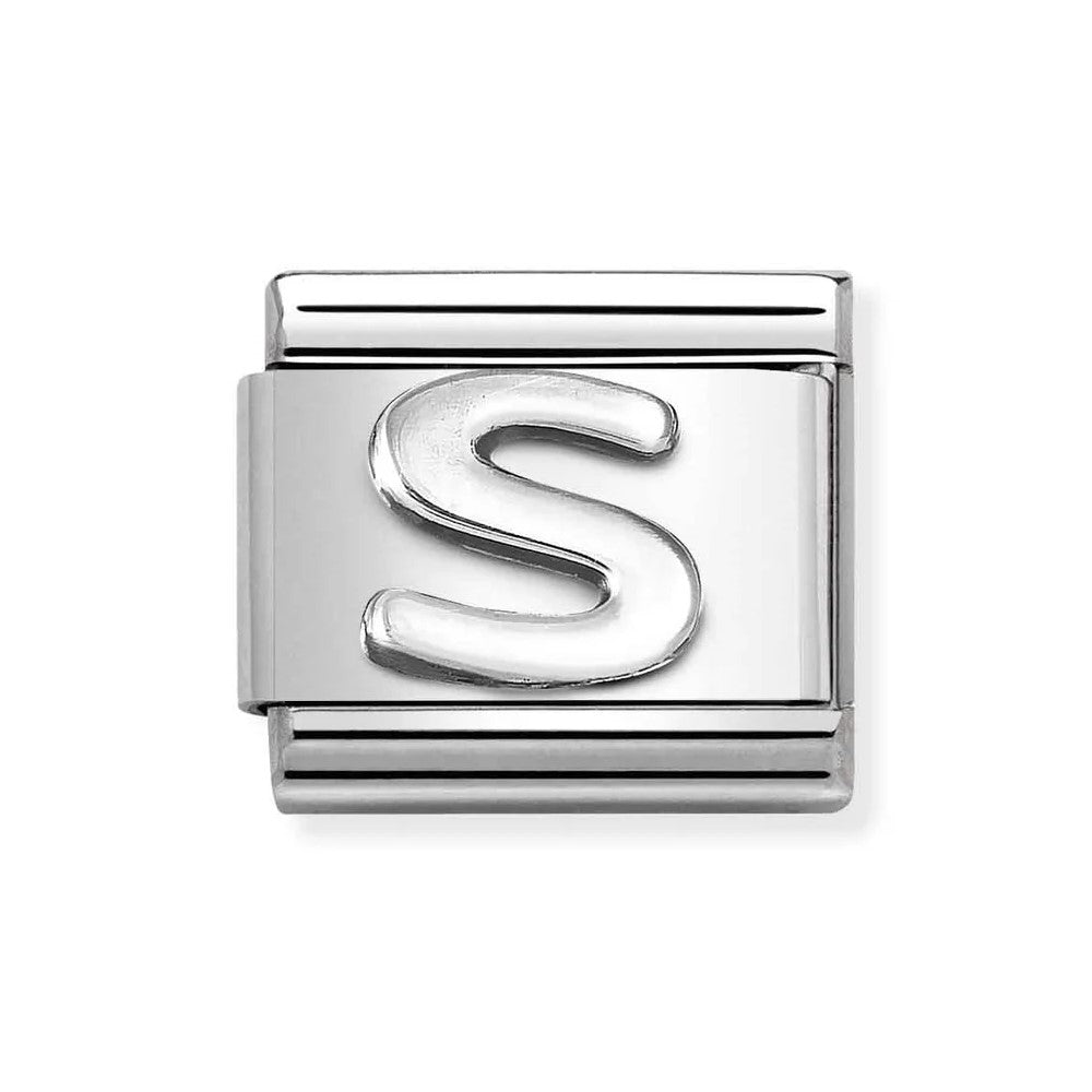 Composable Classic Link Letter S In 925 Silver