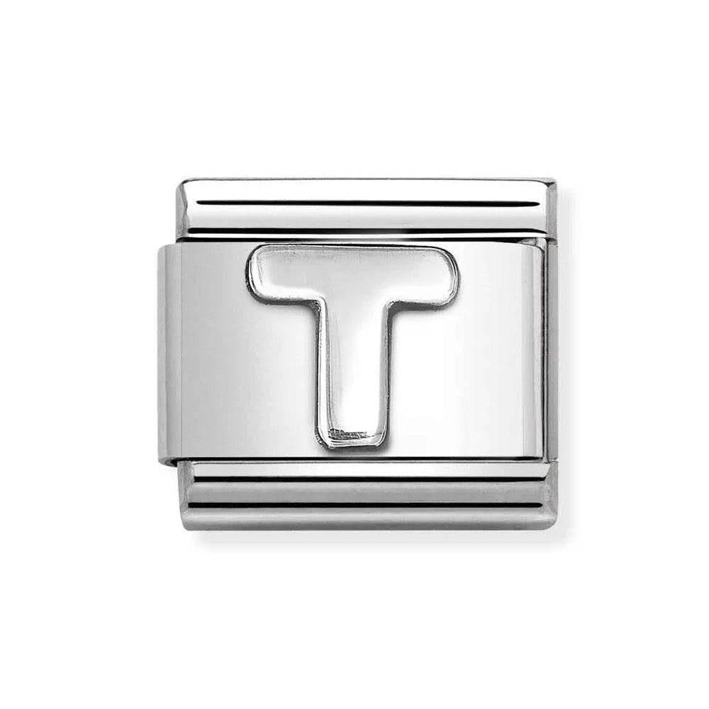 Composable Classic Link Letter T In 925 Silver