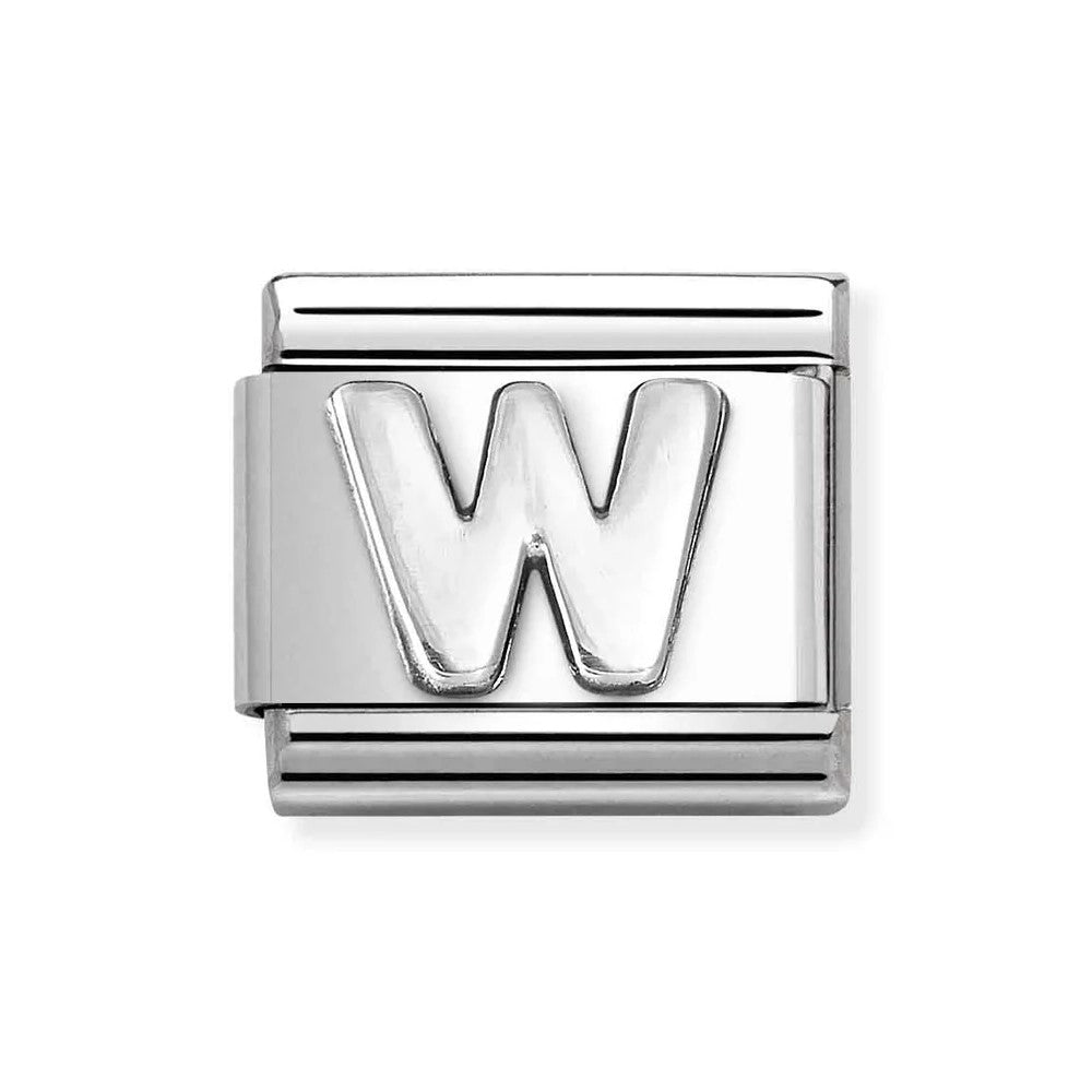 Composable Classic Link Letter W In 925 Silver