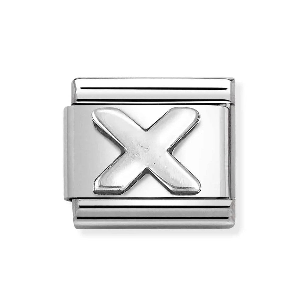 Composable Classic Link Letter X In 925 Silver