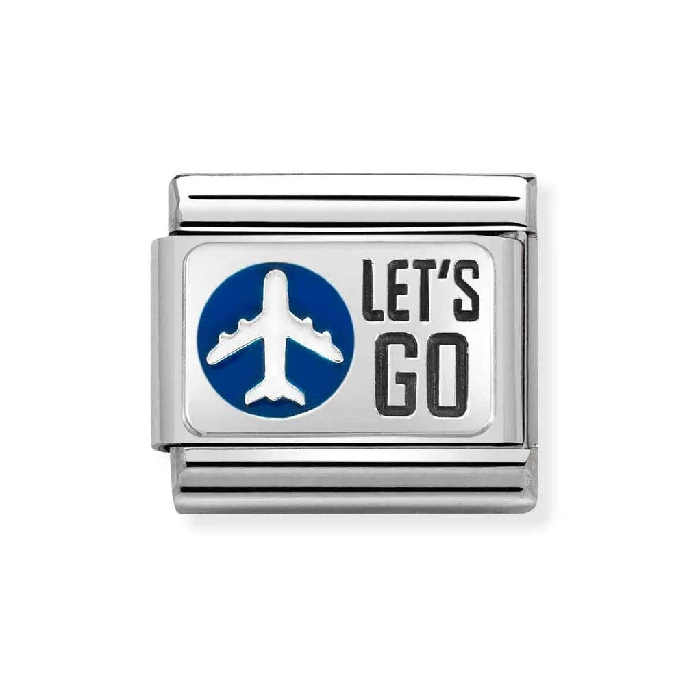Classic Link With LET'S GO Text & Blue Airplane Symbol