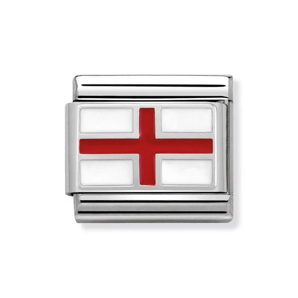 Classic Silver St George England Flag Link