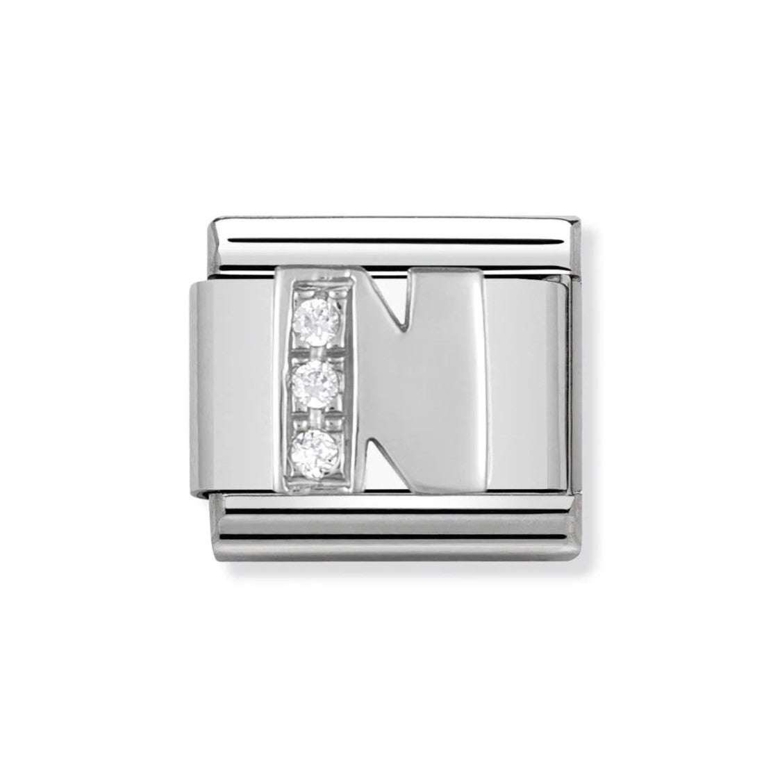 Classic Silver CZ 'N' Link