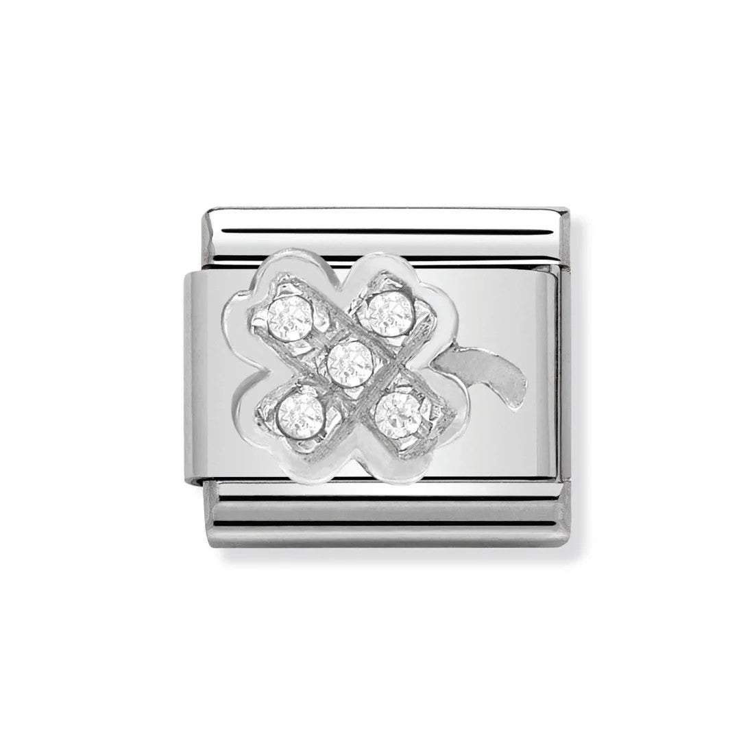 Classic CZ Clover Link