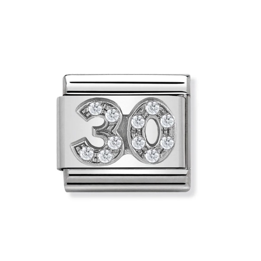 Composable Classic Stainless Steel CZ 30 Charm