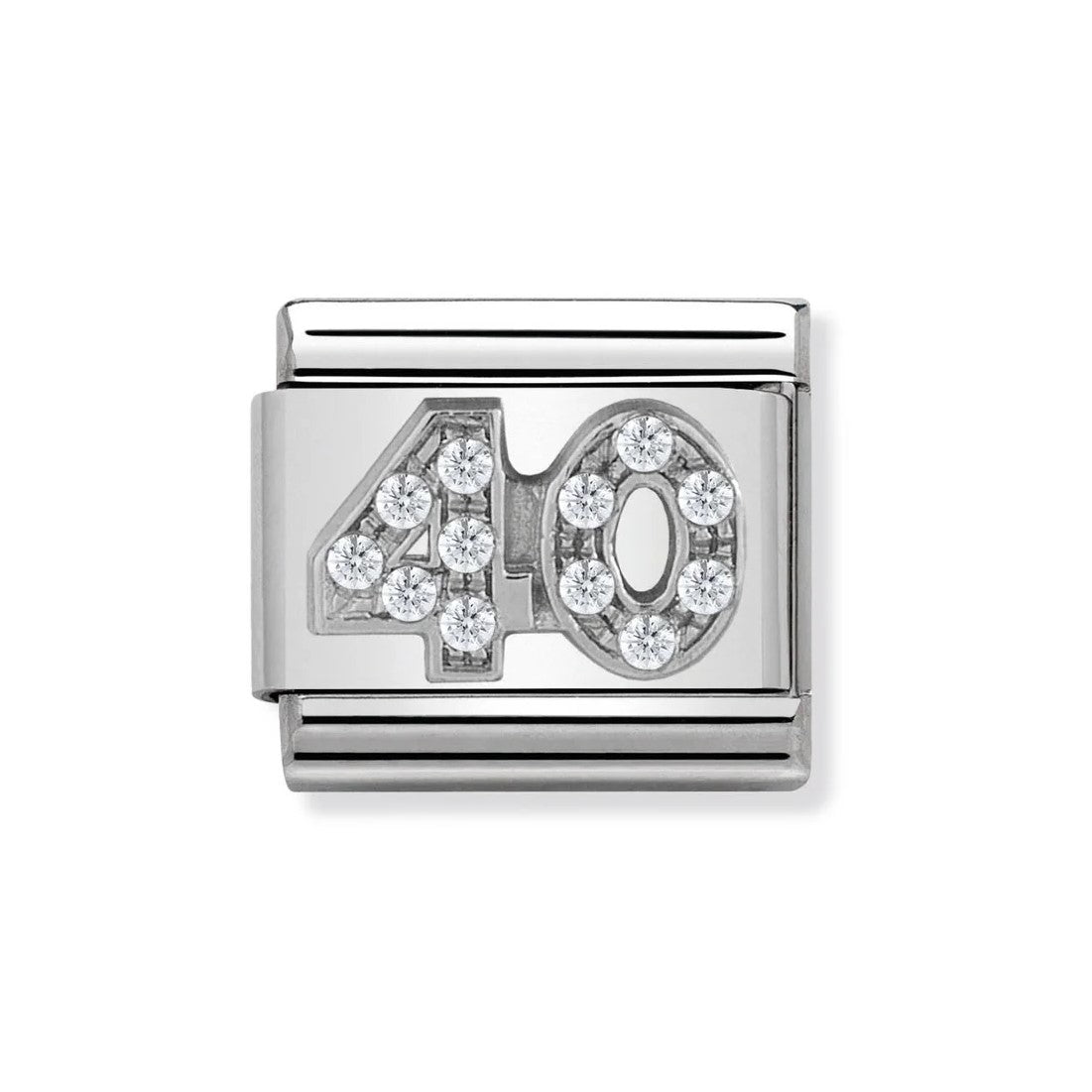 Composable Classic Stainless Steel CZ 40 Charm