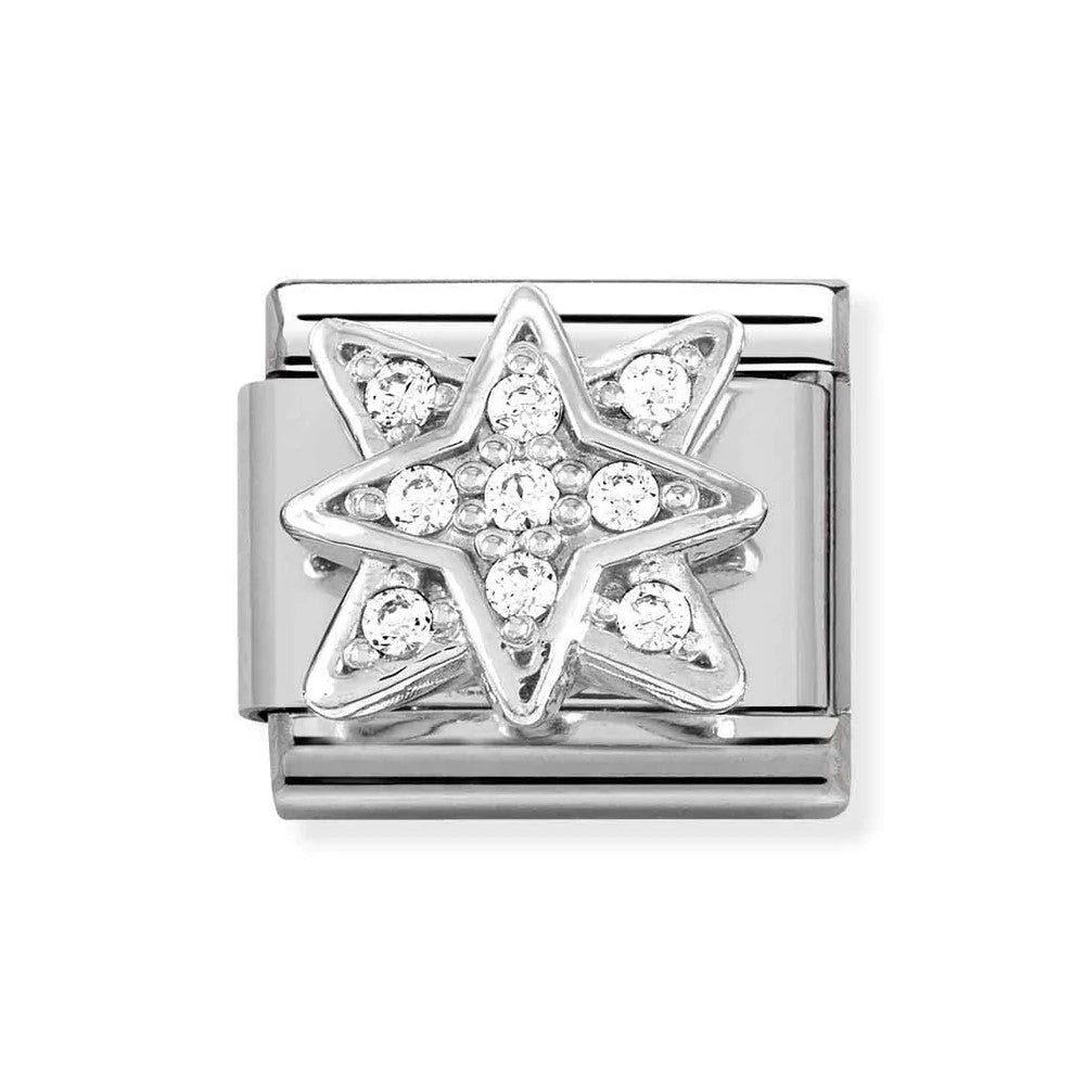 Composable Classic Link In Silver Wind Rose With CZ