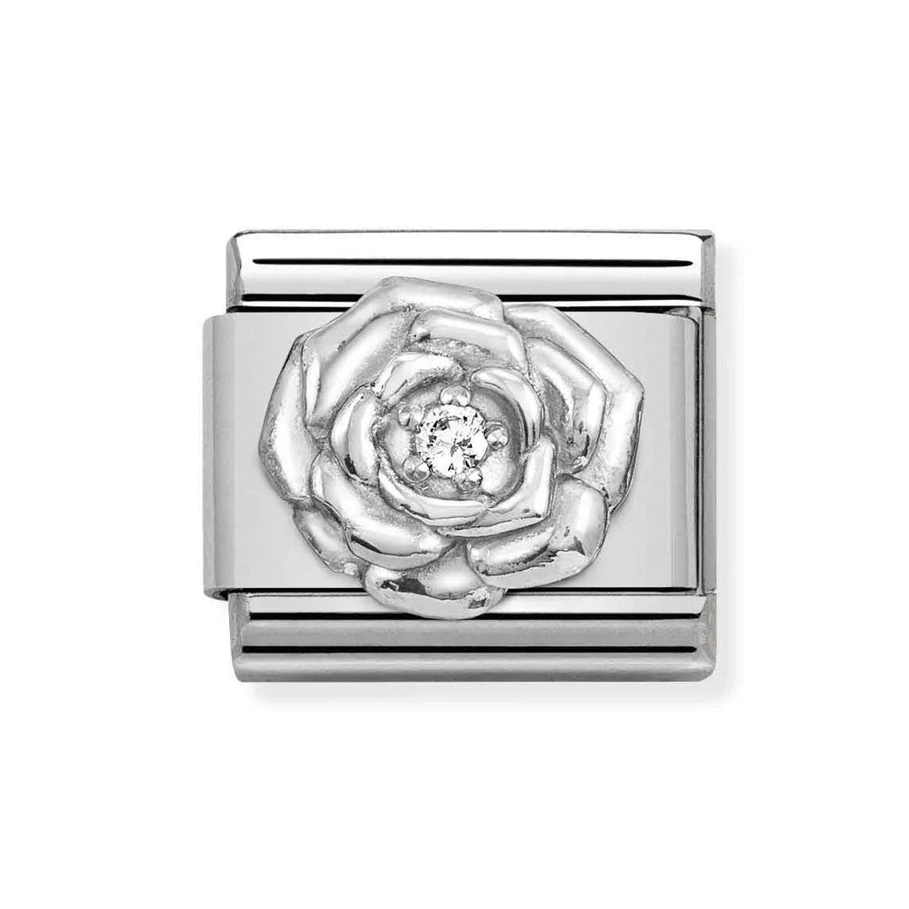 Composable Classic Swarovski Zirconia Rose Link