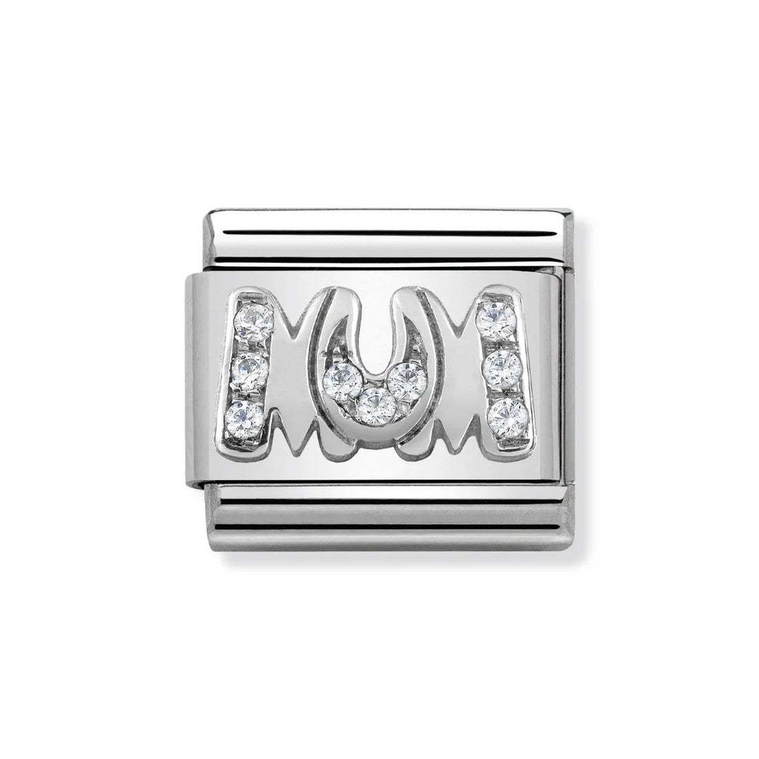 Classic Silver CZ 'MUM' Link