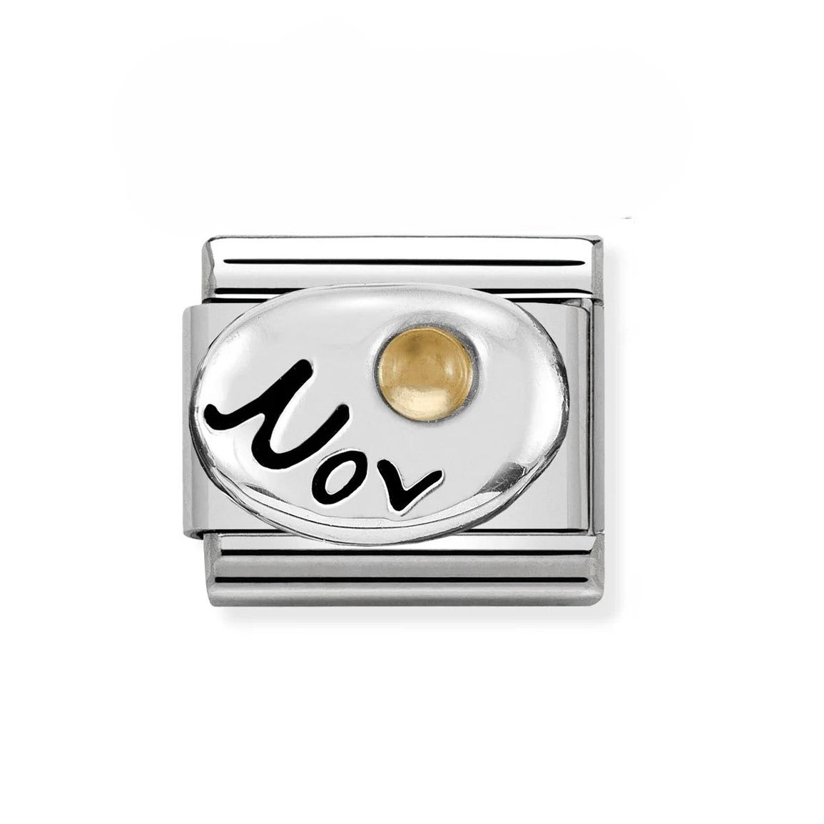 Composable Classic Steel & 925 Silver November Citrine Charm