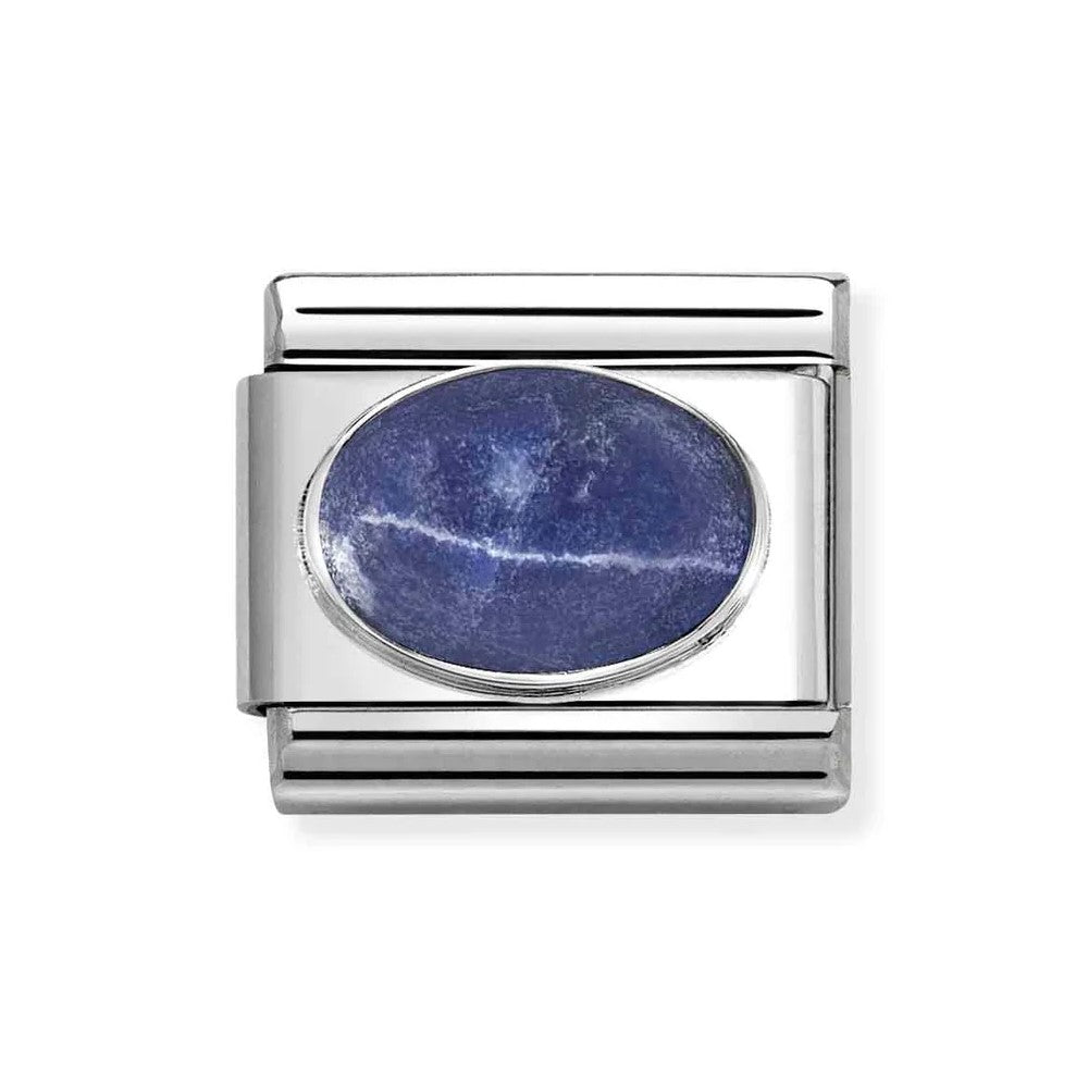 Composable Classic Link With Matt Sodalite Stone in 925 Silver