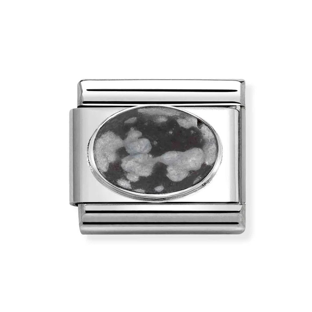 Composable Classic Link With Matt Obsidian Stone in 925 Silver