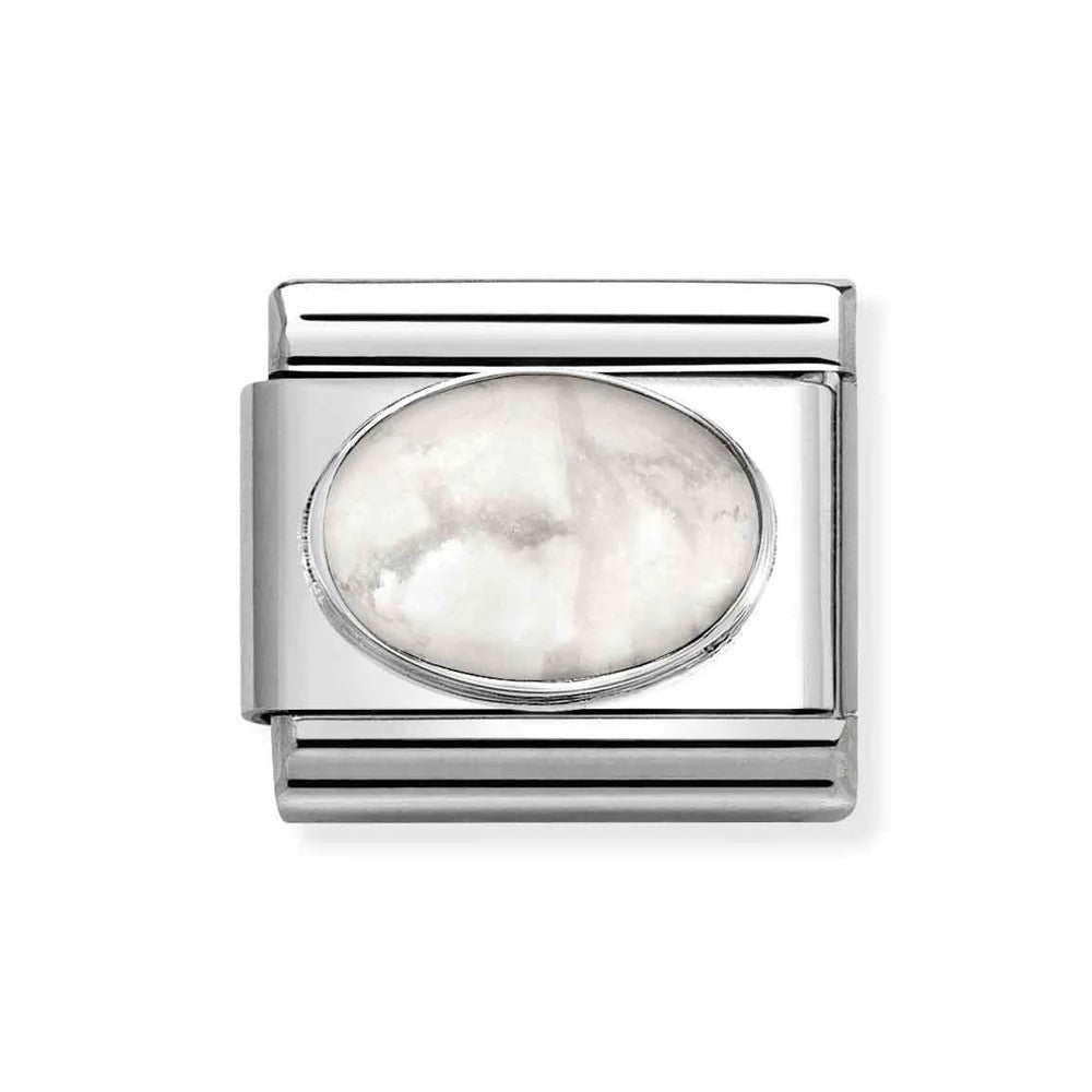 Composable Classic Link With Matt Howlite Stone in 925 Silver