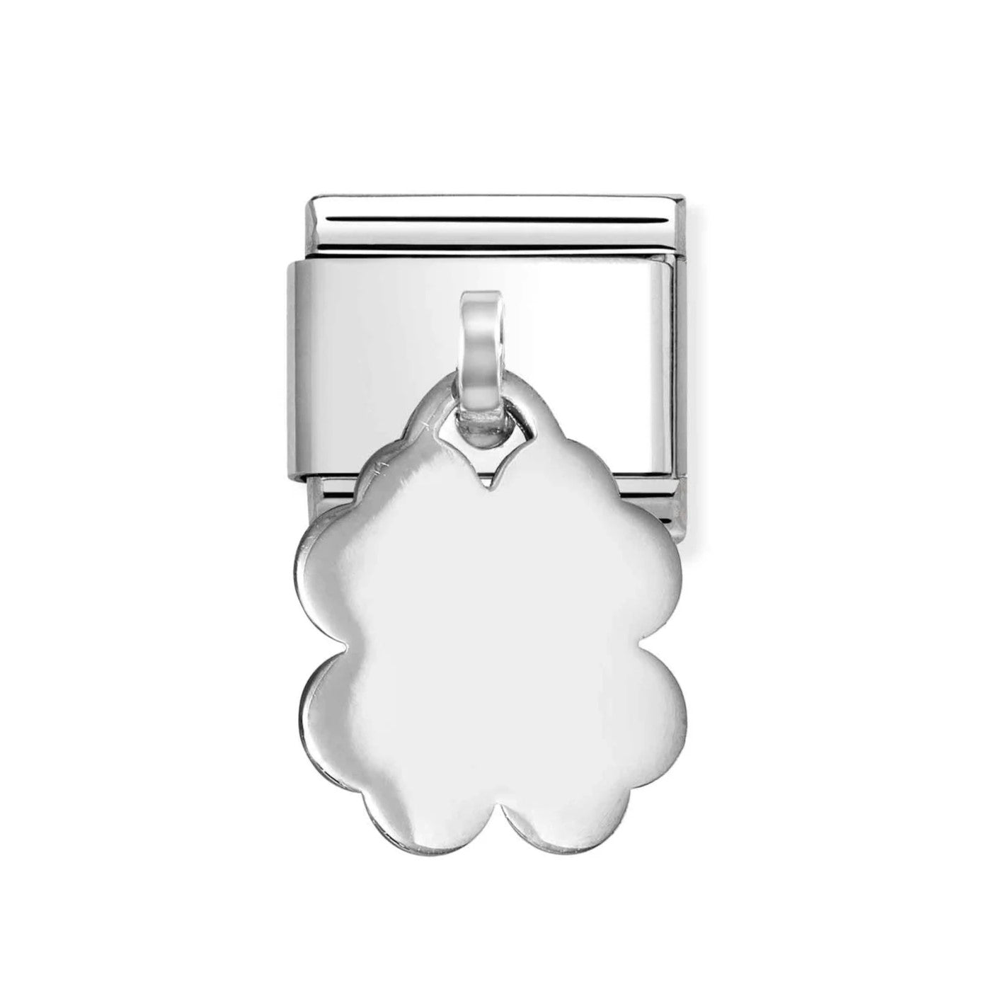 Classic Four Leaf Clover Pendant Charm In 925 Silver
