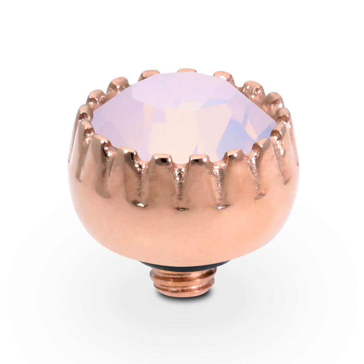 LONDON Small (RG/P) 8mm Rose Opal Ring Top