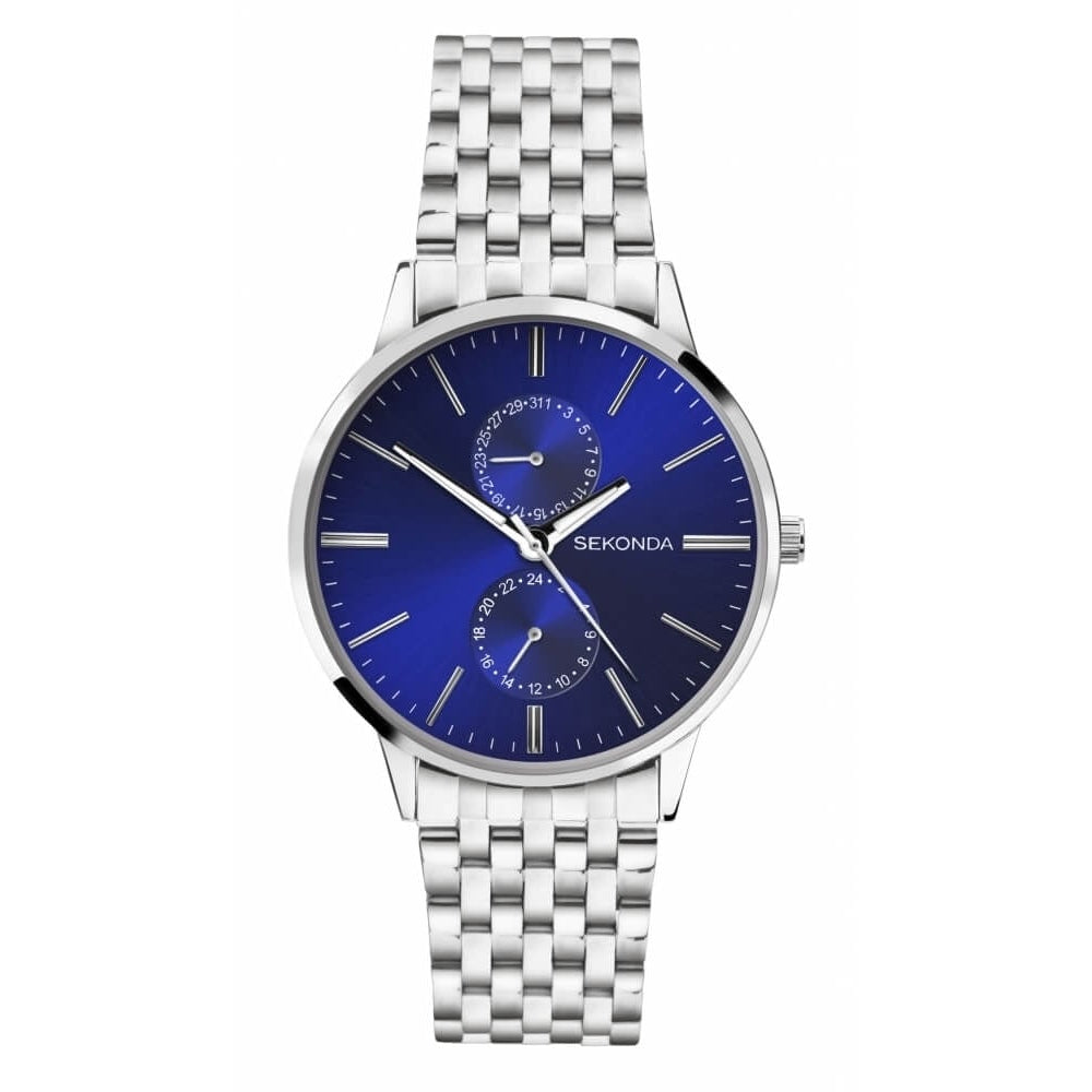 Stainless Steel Blue Dial & Bracelet Strap Gents Watch