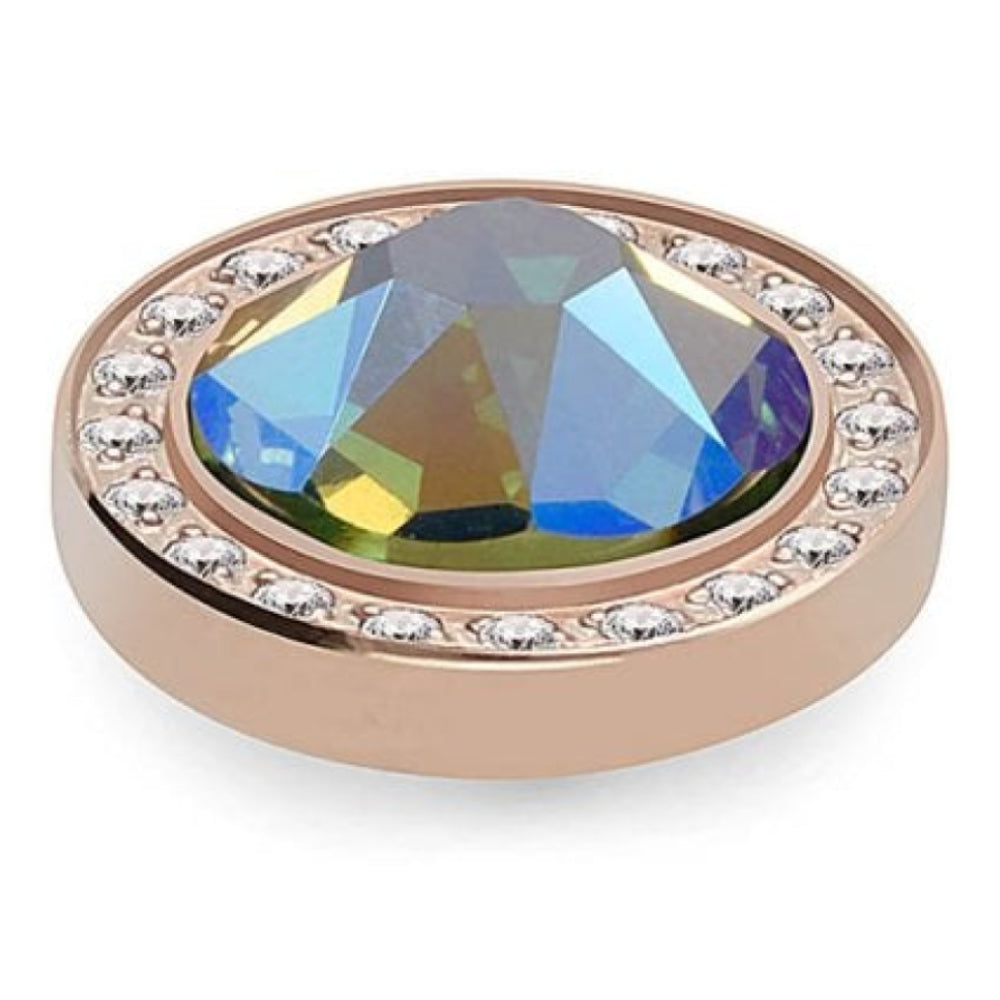 10.5mm Interchangeable Canino Deluxe Peridot Shimmer Crystal Top in RG