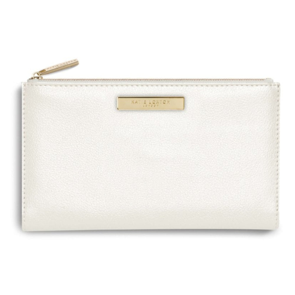ALISE FOLD OUT PURSE - Metallic White - 11x19cm