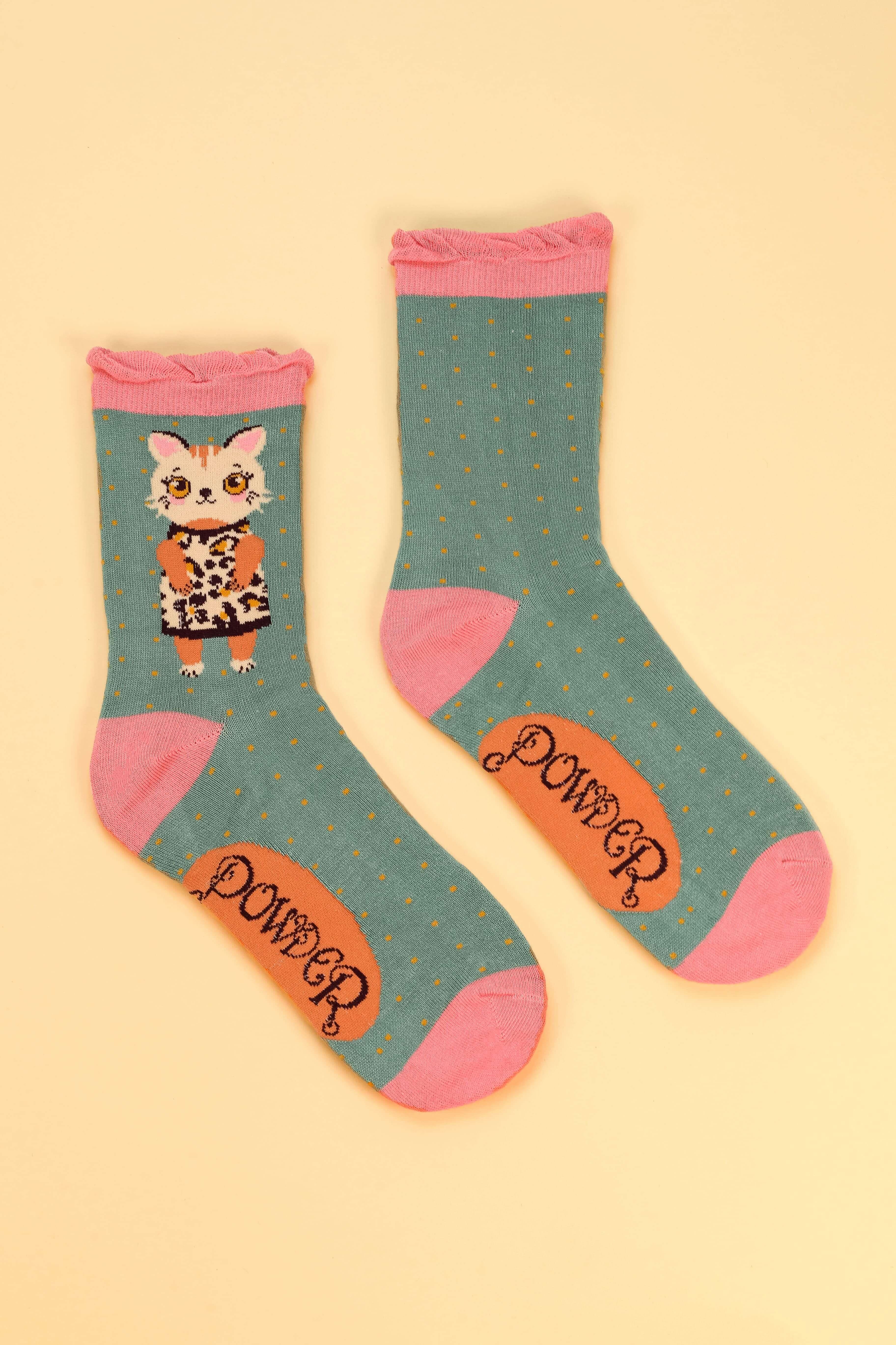 Pretty Kitty Ankle Socks