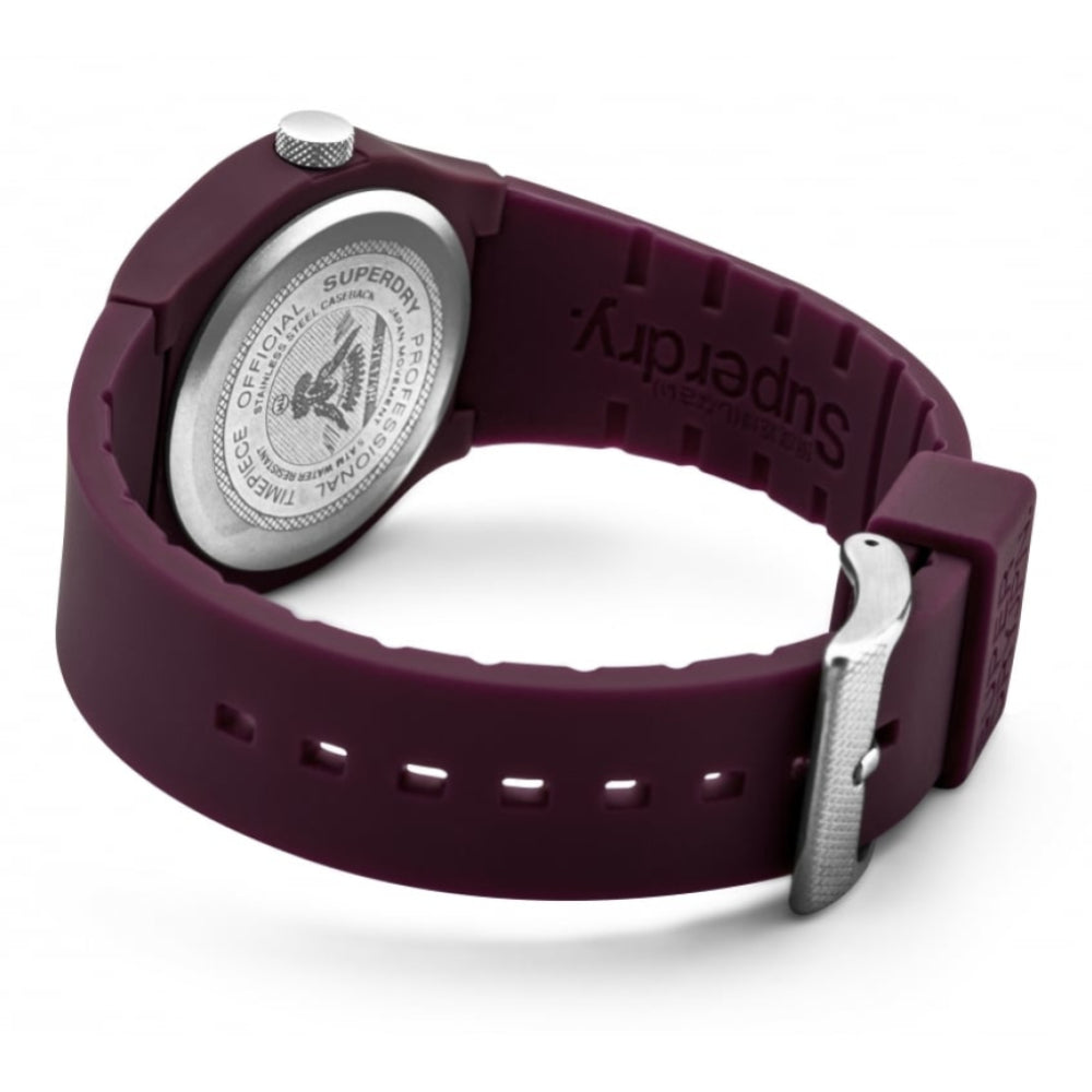 Urban Ombre Glitter Mulberry Dial With Mulberry Printed Silicone Strap Gents Watch