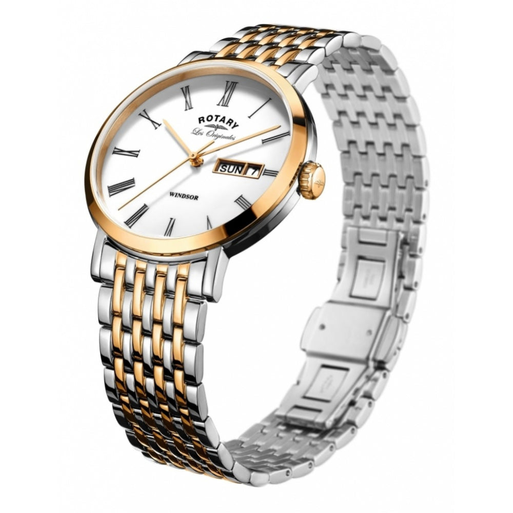 Rose Gold Plated Day Date Gents Wristwatch