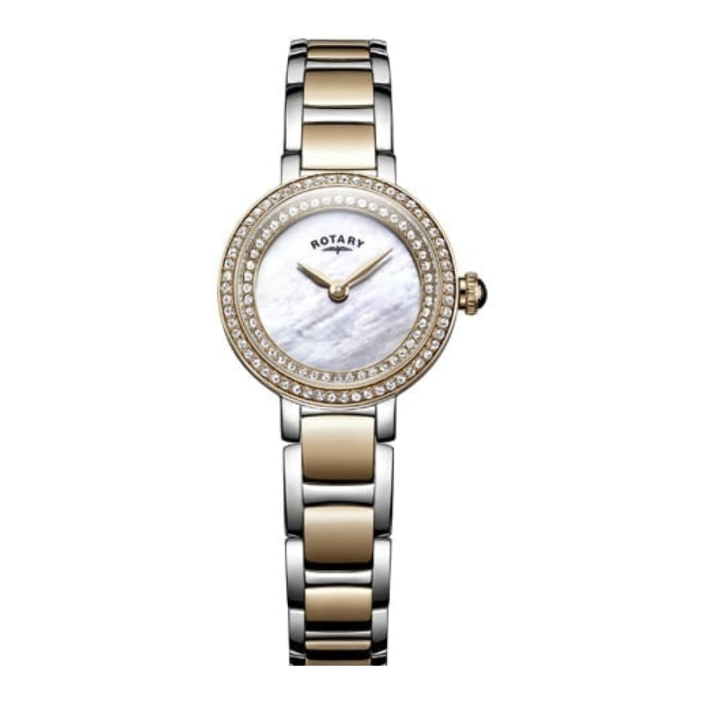 Rose Gold Two Told Bracelet CZ Watch
