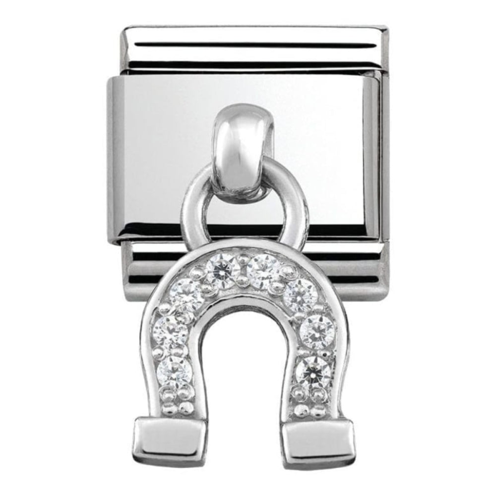 Classic CZ Horseshoe Charm Link
