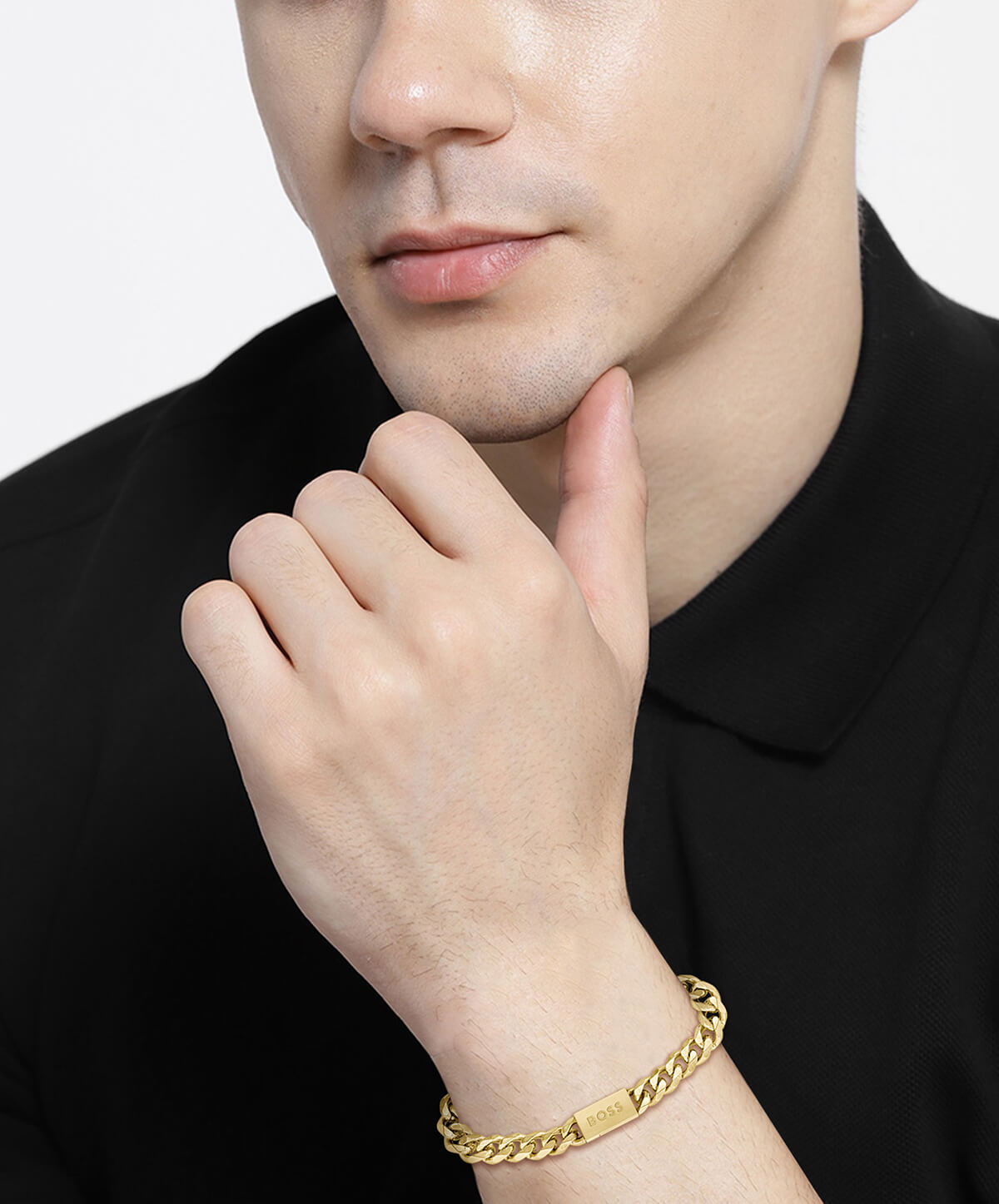 Chain For Him Gold IP Gents Bracelet