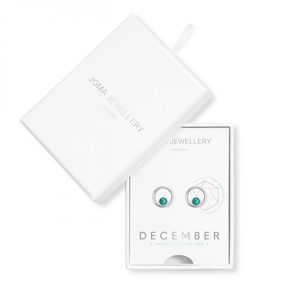 Treasure The Little Things | Birthstone December Turquoise | Silver | Earring Box