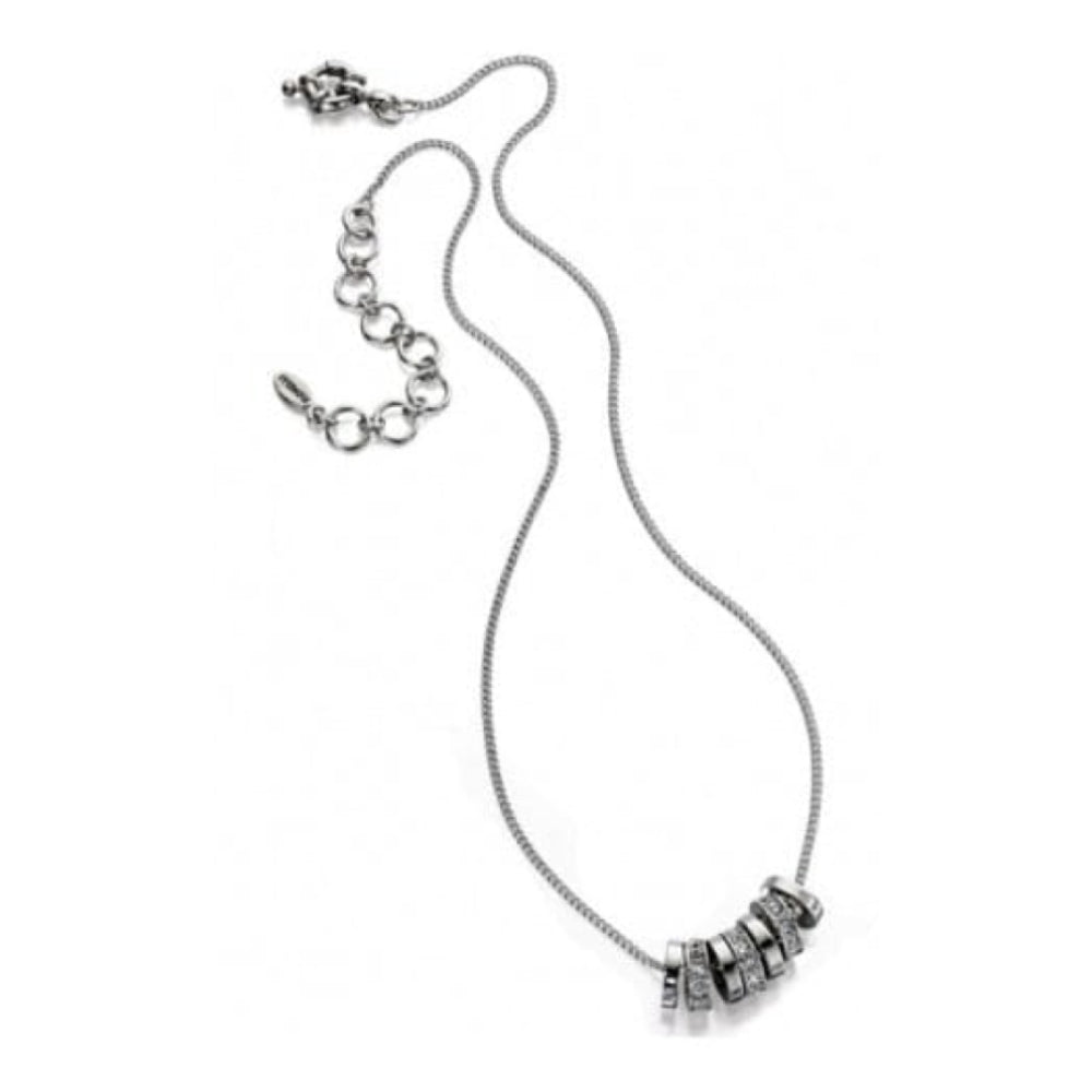 Ladies Disc Linked Pendant Necklace