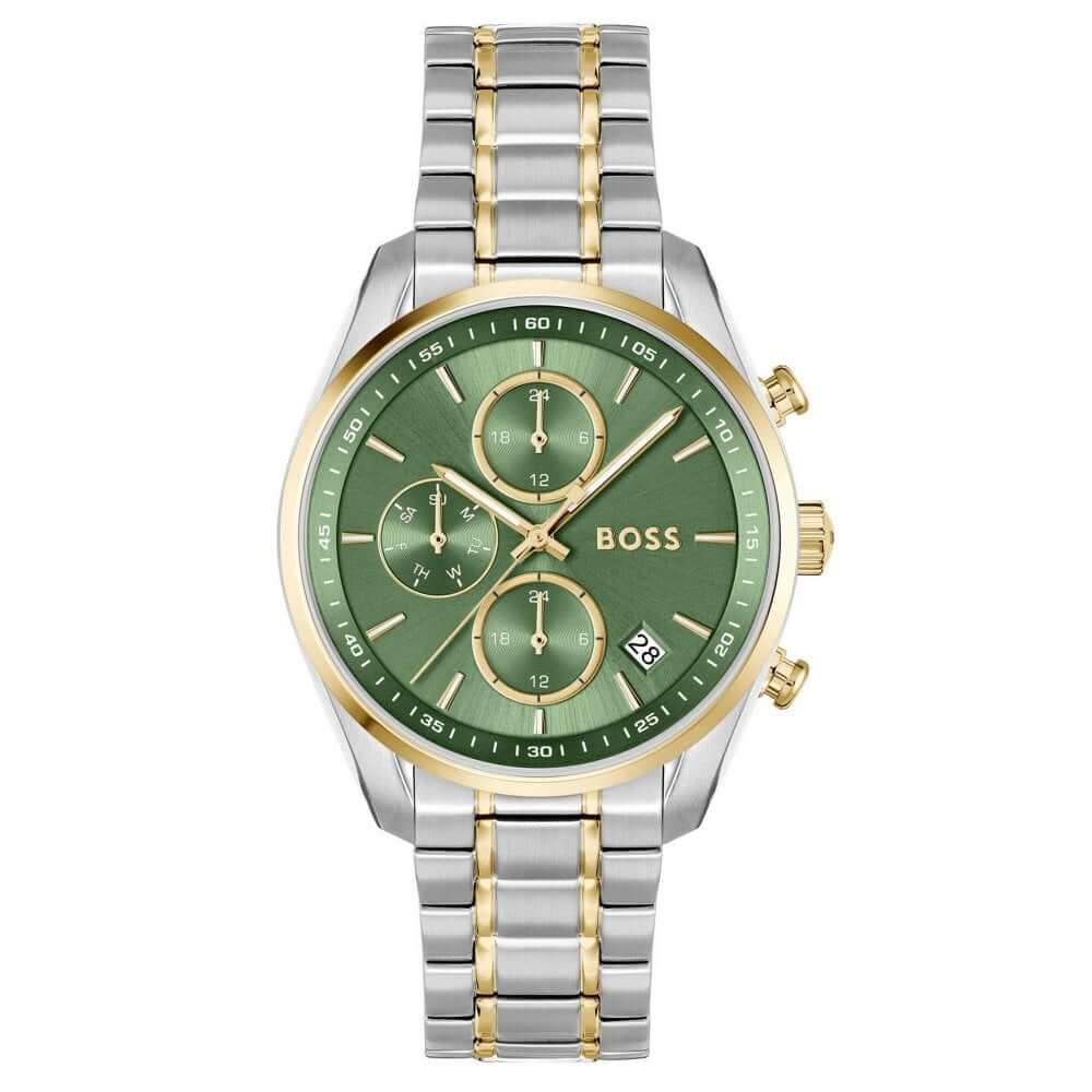 Grand Tour Green Dial With Two Tone Bracelet Strap Womens Watch