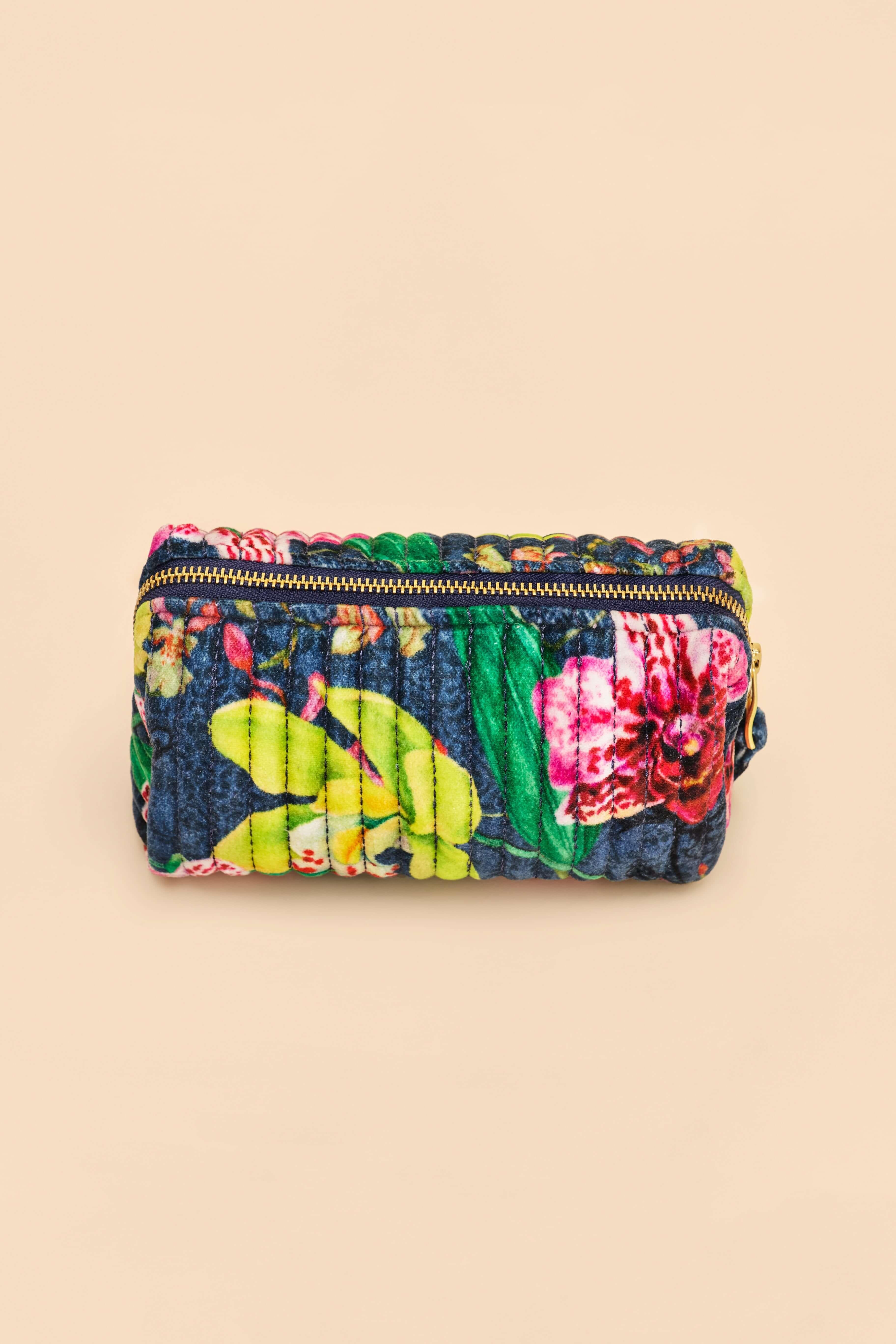 Small Quilted Vanity Bag - Exotic Evening, Ink