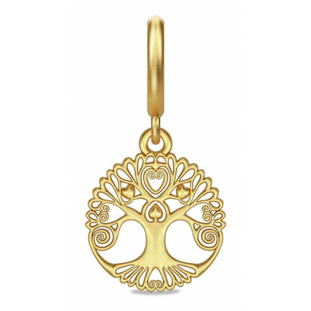 Scarlet Drop Gold Tree Charm