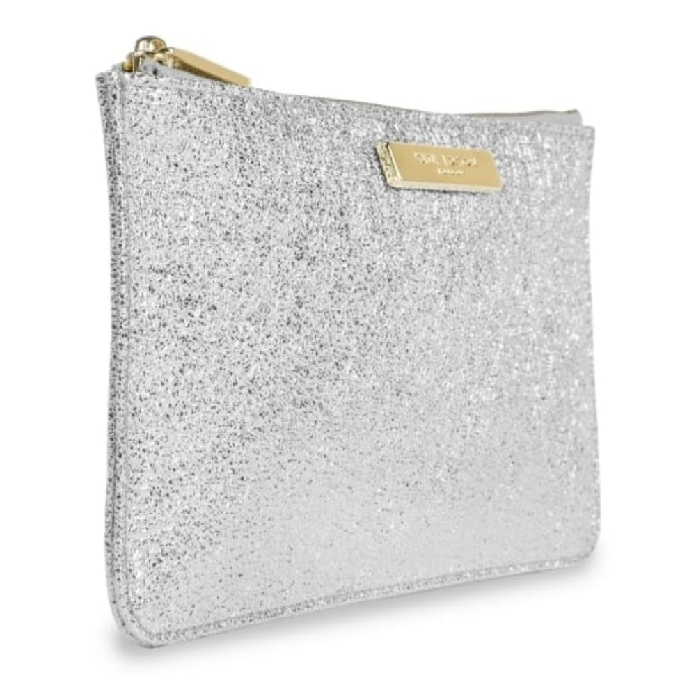 MARCIE PENCIL CASE/SLIM POUCH - metallic silver - 11x22cm