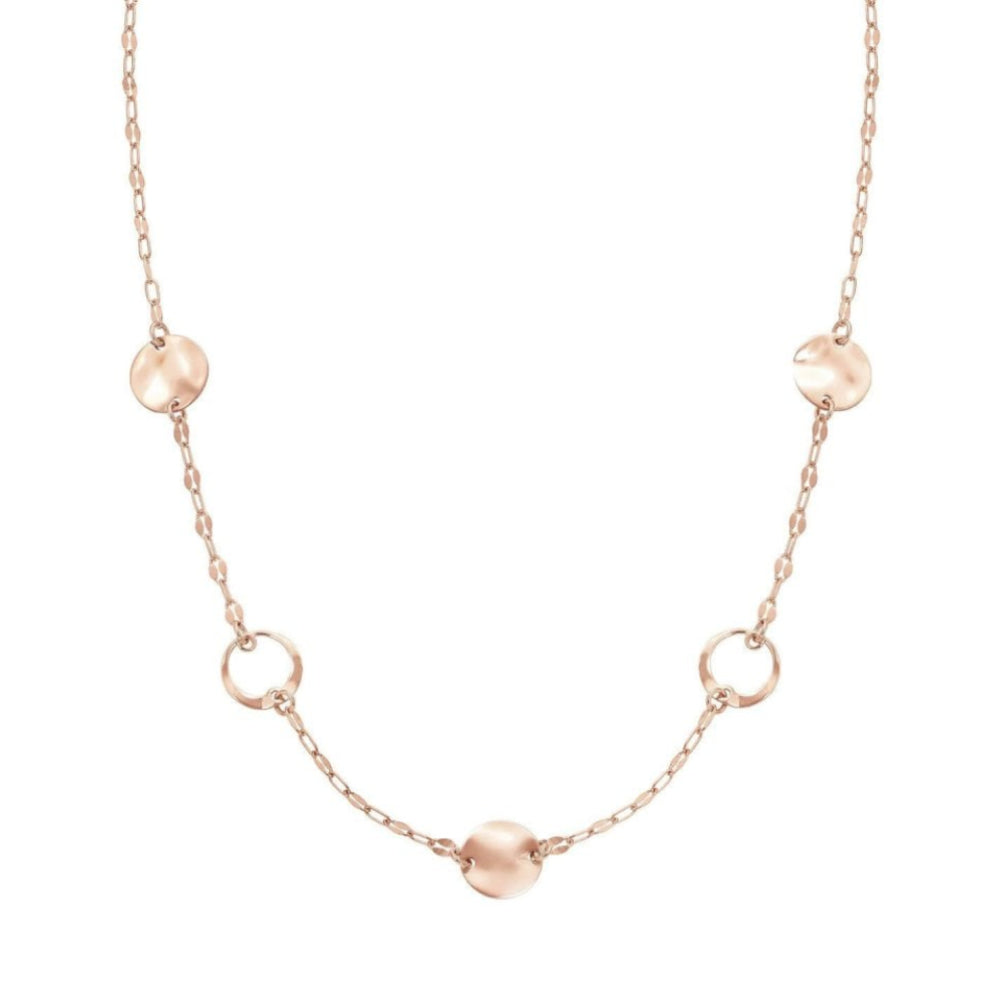LUNA Choker In 925 Silver & CZ Short Rose Gold