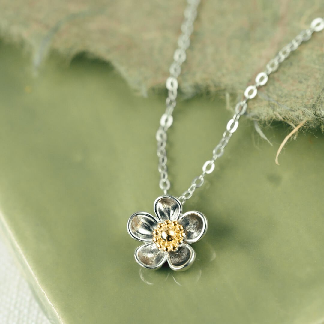 Blossom Wood Rose Necklace