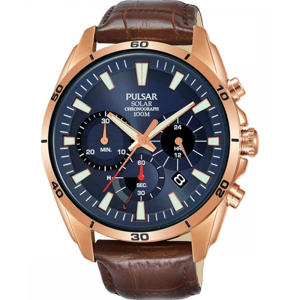 Gents Solar Powered Chronograph Watch