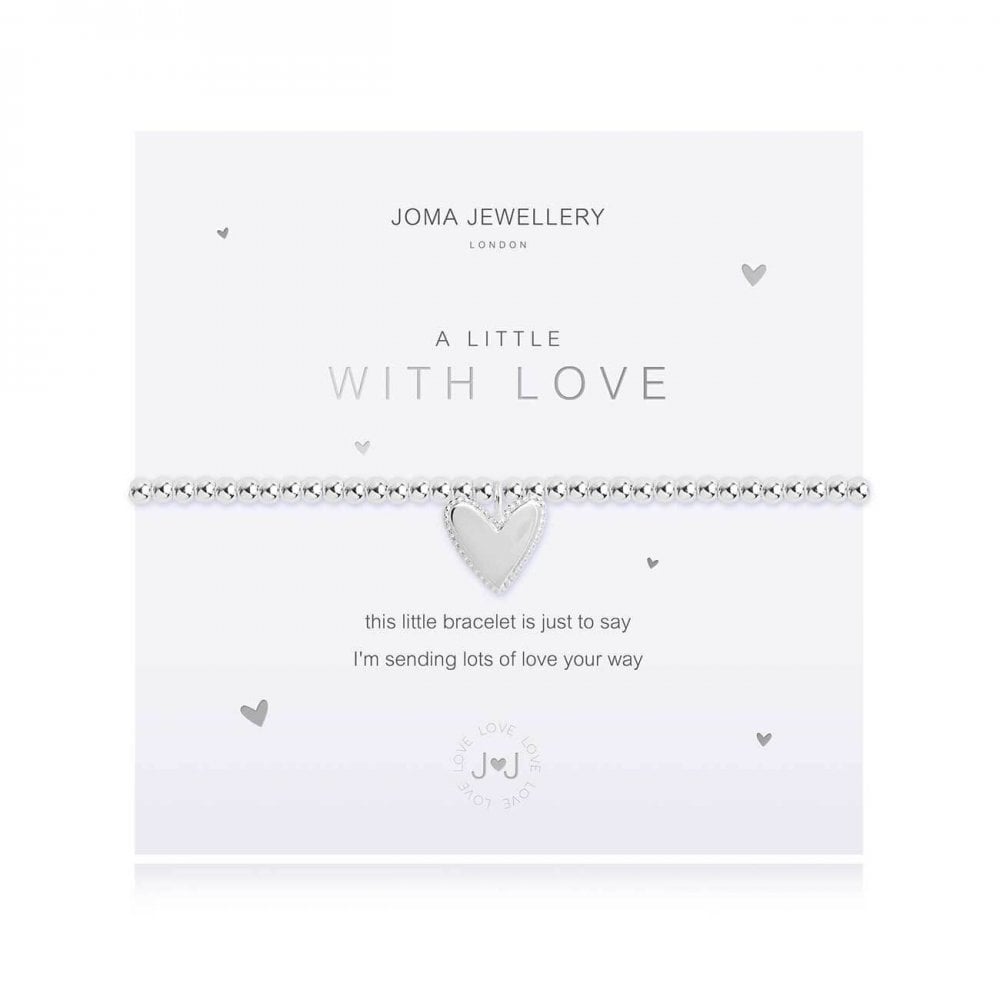 A Little Jewellery Box | With Love | Silver | Bracelet | 17.5cm Stretch